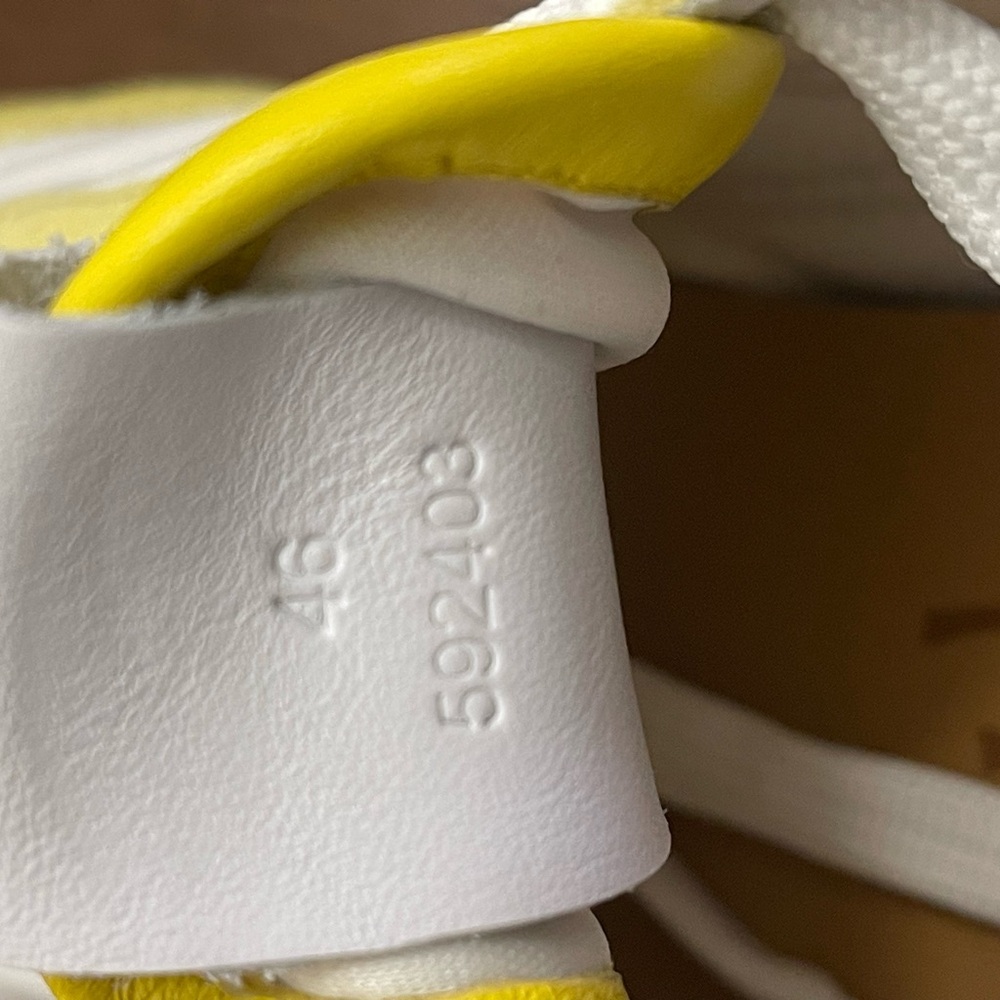 Loewe Yellow and White Suede Runner Sneakers - Picture 6 of 8